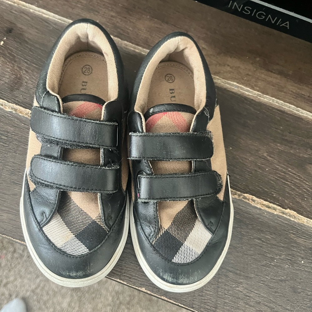Burberry Kids Black and Beige Sneakers
